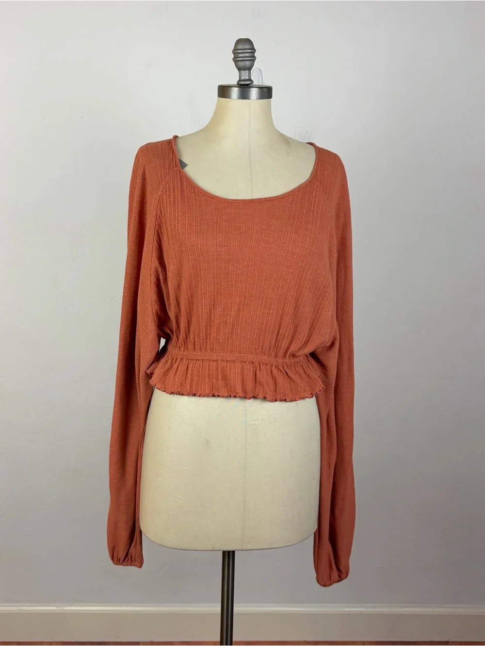 Free People Scoop Neck Long Sleeve Top